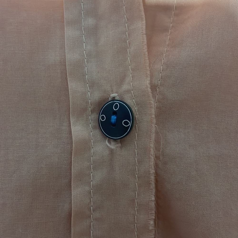 TROVATA Cotton Long-Sleeve Button-Down Blouse - Picture 6 of 6
